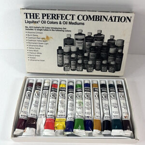 Vtg Liquitex Artist Oil Color Set #4312 Binney & Smith 1980 Introductory Set